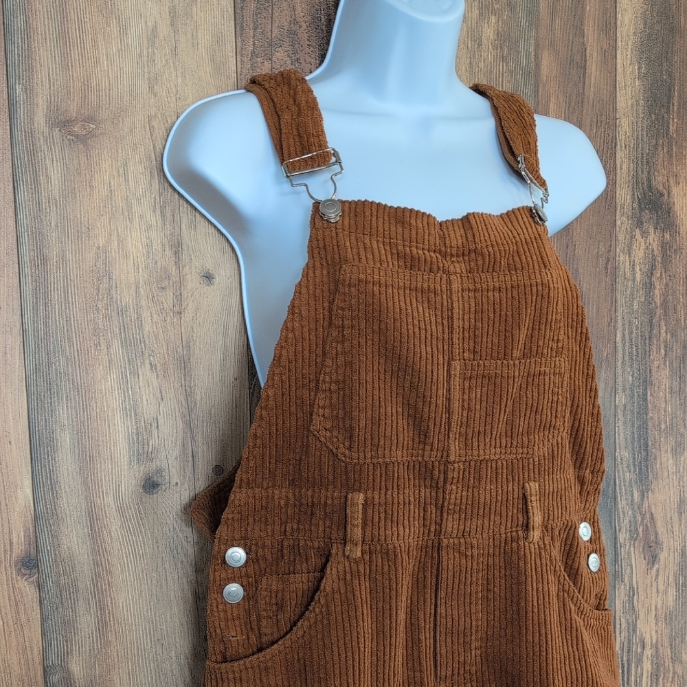 BiBi Brown Corduroy Women's Vintage Bib Overalls S                 M157